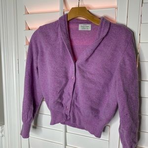 Purple button down cartigen